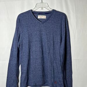 Men’s Vintage Original‎ Penguin Munsingwear Blue V-Neck Long Sleeve Tee Size L